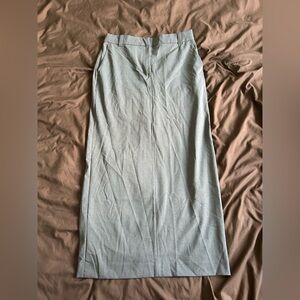 Mango Light Gray Maxi Skirt with Center Seam